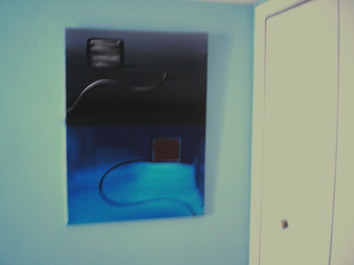 two screens overhead